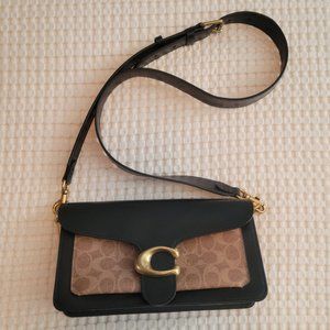 AUTHENTIC COACH Black and Monogram C Classy Clutch/Crossbody